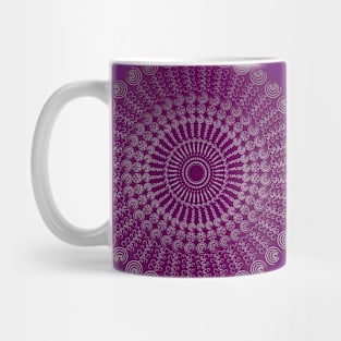 Geometric Purple/Silver Spiral Mug